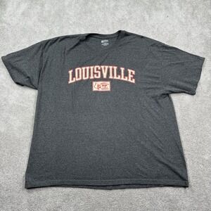 Louisville Cardinals Gear for Sport Vintage Graphic T-shirt Size 2XL Charcoal